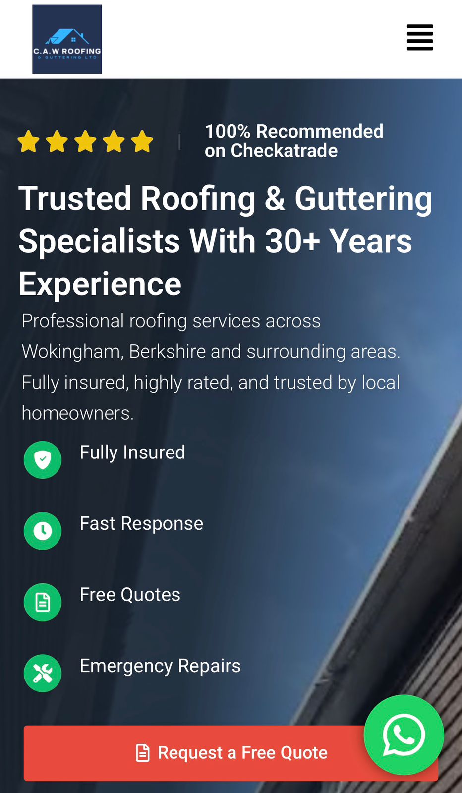 CAW Roofing & Guttering LTD mobile